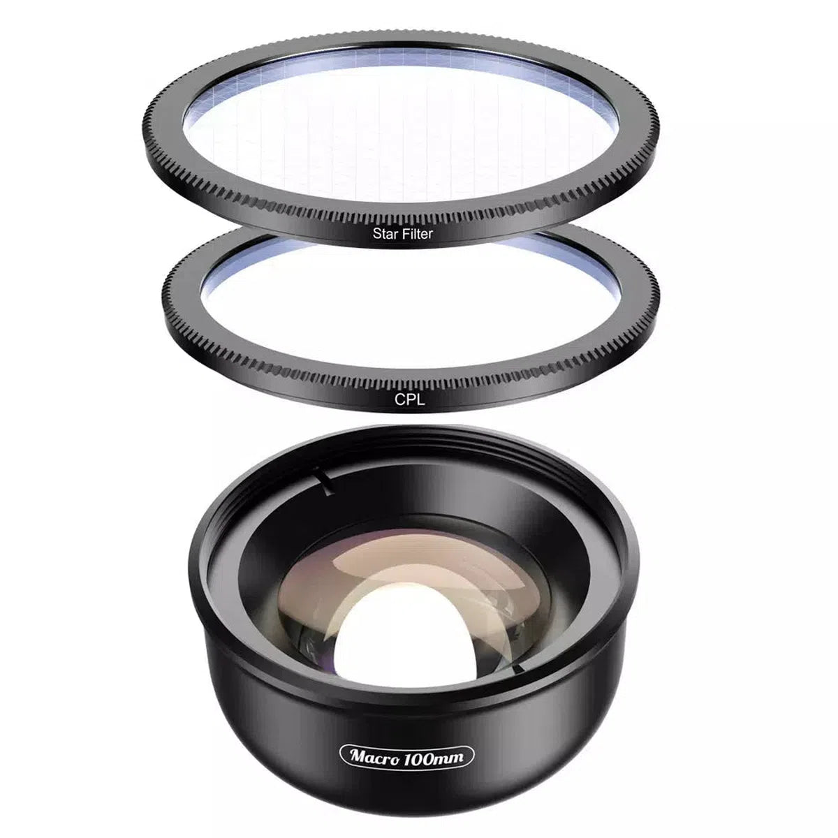 Buy HB100MM 100mm Super Macro 4K HD Lens with CPL & Star Filter for iPhone & Samsung Phones - 100mm Macro Lens at Caseles-+ CPL & Starfilter, 