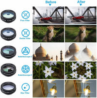 Buy Smartphone Macro Lens Wide Angle CPL Filter Camera Telescope For iPhone & Samsung Phones - 10in1 Phone Lens Kit at Caseles-10 in 1 Lens kit, 