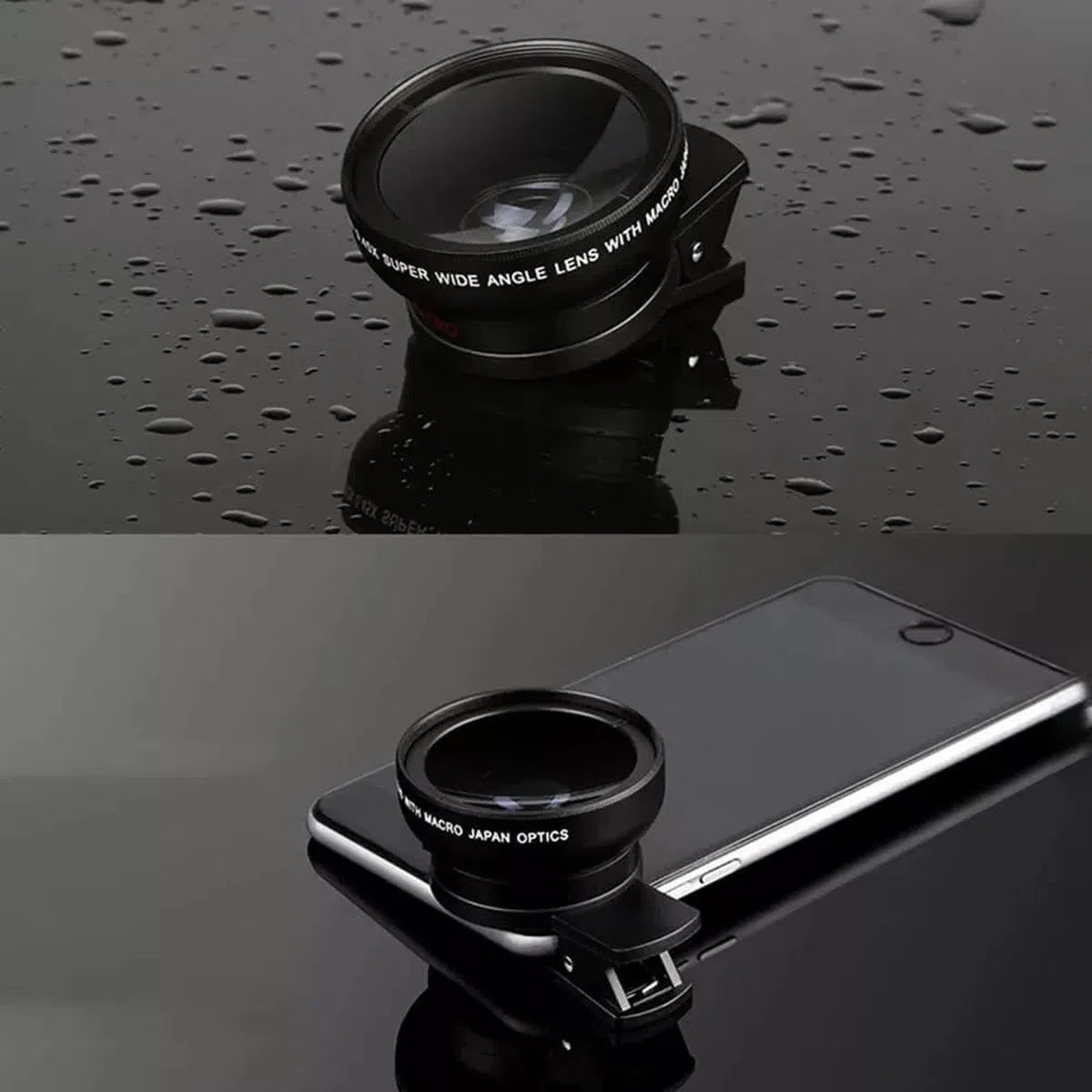 Buy 2in1 37mm Mobile Phone Lens 0.45x 49uv Super Wide-Angle + Macro HD Lens - 2in1 Macro HD Cam Lens at Caseles-Black, 