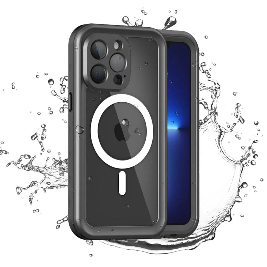 Buy IP68 Waterproof Phone Case, Support Magsafe, Built in Screen Protector, Full Body Heavy Duty Shockproof,Aiden at Caseles-iPhone 16 Pro Max, Black