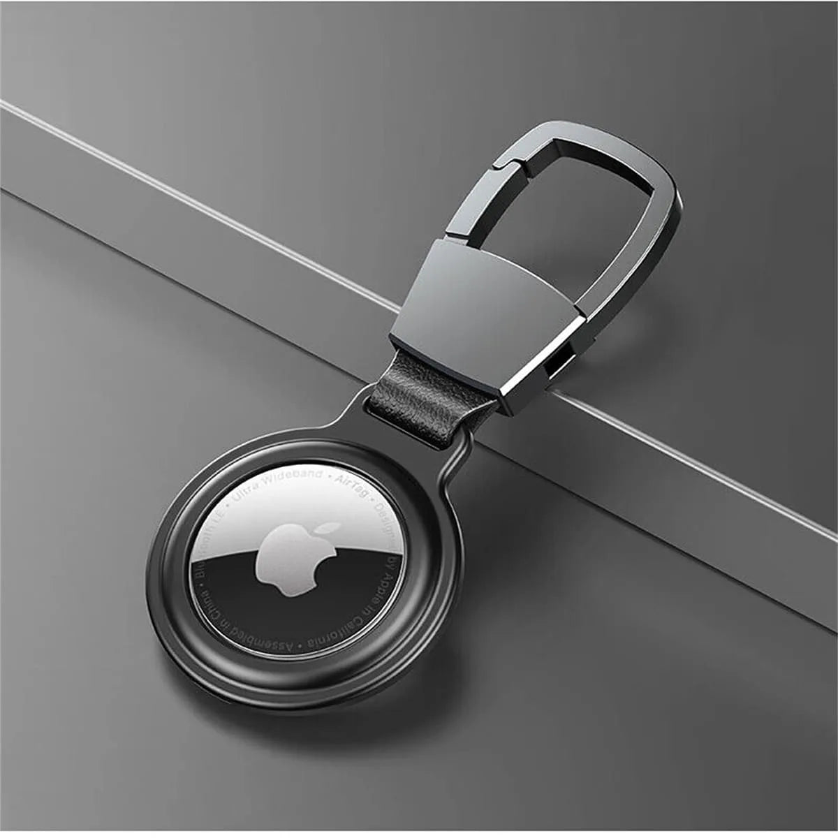 Buy Metal Magnetic AirTag Case with Keychain, Protective Skin Cover for Apple AirTag - AirTag Cover at Caseles-Black, 