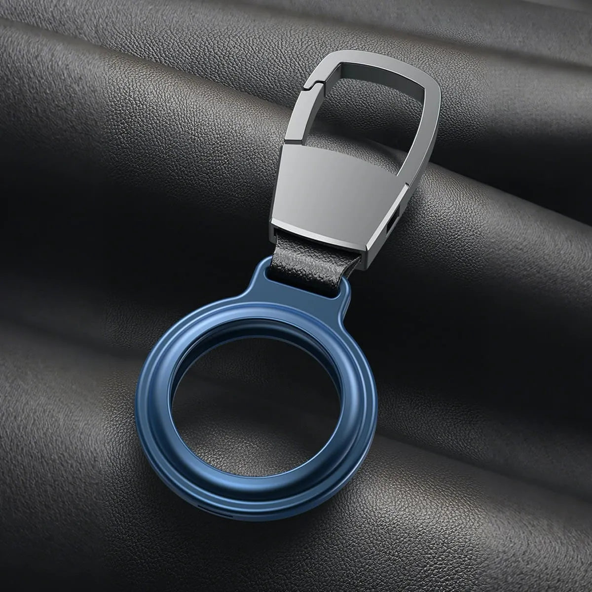 Buy Metal Magnetic AirTag Case with Keychain, Protective Skin Cover for Apple AirTag - AirTag Cover at Caseles-Blue, 