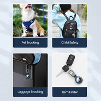Buy Metal Magnetic AirTag Case with Keychain, Protective Skin Cover for Apple AirTag - AirTag Cover at Caseles-Blue, 