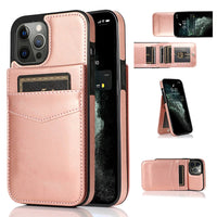 Buy Classic 5-6 Card Slots Wallet Phone Case, Premium Leather, Credit Card Holder, Flip, Kickstand Shockproof Case,Athena at Caseles-iPhone 16 Pro Max, Athena-Pink