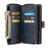 Buy Classic Wallet Phone Case, 9 Card Slots, Premium Leather, Credit Card Holder, Shockproof Case,Bakari at Caseles-Samsung Galaxy S25 Ultra, Bakari-Burgyndy