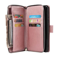 Buy Classic Wallet Phone Case, 9 Card Slots, Premium Leather, Credit Card Holder, Shockproof Case,Bakari at Caseles-Samsung Galaxy S25 Ultra, Bakari-Burgyndy