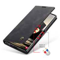 Buy Magnetic Flip Leather Card Wallet Case for Galaxy, Kickstand & Drop Protection, Benjamin at Caseles-Samsung Galaxy S25 Ultra, BJM-Coffee