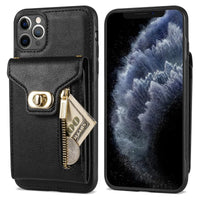 Buy Detachable Lanyard Leather Case Wallet Case Card Slot Shockproof Kickstand Zipper Closure Flip Leather Case for iPhone,Briana at Caseles-iPhone 16 Pro Max, Briana-Black