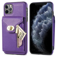 Buy Detachable Lanyard Leather Case Wallet Case Card Slot Shockproof Kickstand Zipper Closure Flip Leather Case for iPhone,Briana at Caseles-iPhone 16 Pro Max, Briana-Black