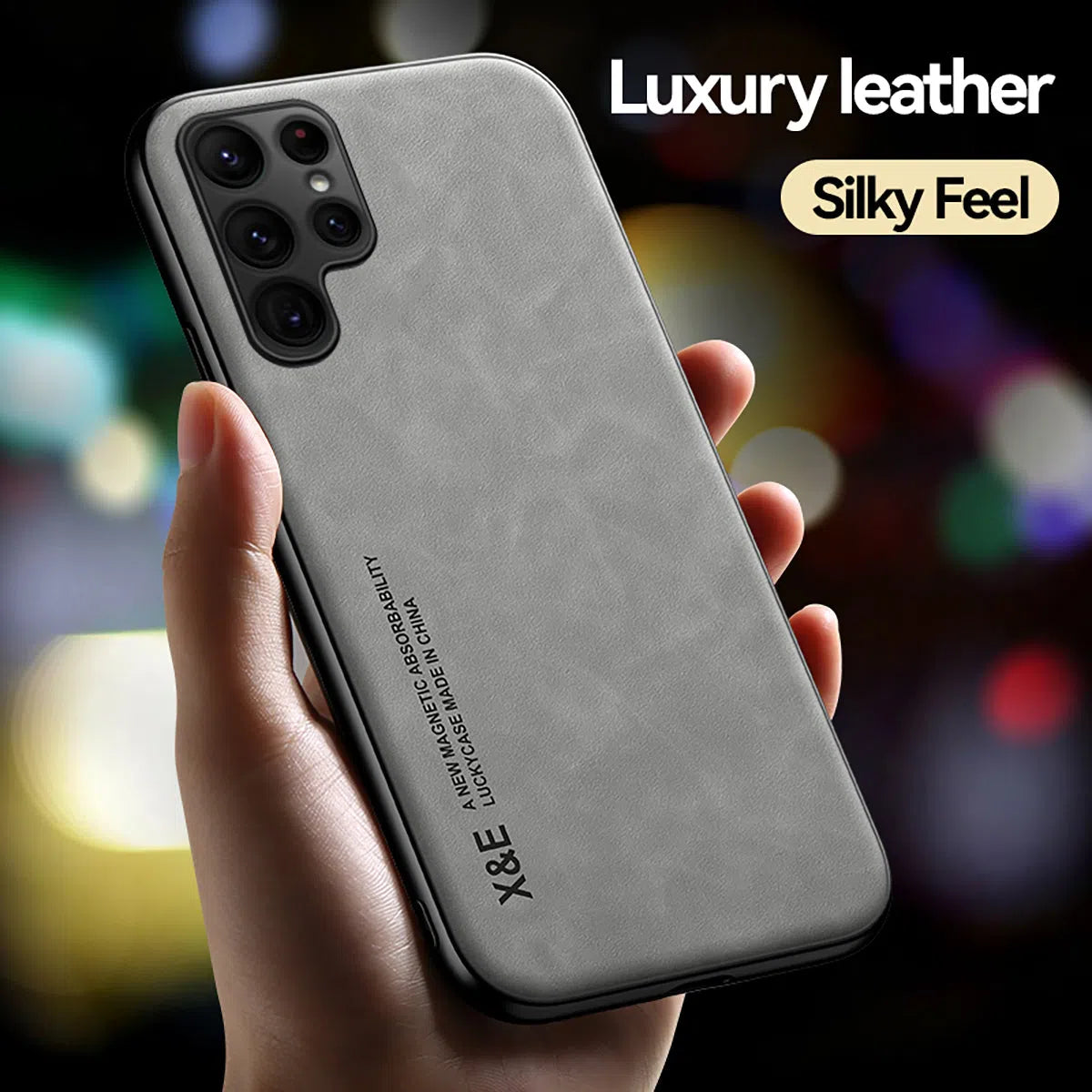 Buy Camera & Screen Protection, Shockproof Drop Protection, Precise Cutouts, Stylish Leather Case for Samsung - CARTER at Caseles-Samsung Galaxy S25 Ultra, Carter-LightGrey