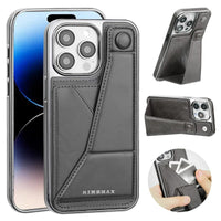 Buy Malcolm - Caseles Full Coverage Protection, Leather Phone case, Phone Stander, Card Holder Wallet Case - at Caseles-iPhone 16 Pro Max, Charles-Black