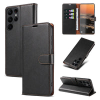 Buy Magnetic Folio Wallet Phone Case, Premium Leather, Credit Card Holder, Magnetic Closure, Flip Kickstand Shockproof Case,Delilah at Caseles-Samsung Galaxy S25 Ultra, Black