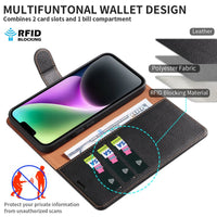 Buy Magnetic Folio Wallet Phone Case, Premium Leather, Credit Card Holder, Magnetic Closure, Flip Kickstand Shockproof Case,Daniel at Caseles-iPhone 16 Pro Max, Daniel-Black