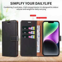 Buy Magnetic Folio Wallet Phone Case, Premium Leather, Credit Card Holder, Magnetic Closure, Flip Kickstand Shockproof Case,Daniel at Caseles-iPhone 16 Pro Max, Daniel-Black