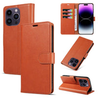 Buy Magnetic Folio Wallet Phone Case, Premium Leather, Credit Card Holder, Magnetic Closure, Flip Kickstand Shockproof Case,Daniel at Caseles-iPhone 16 Pro Max, Daniel-Brown