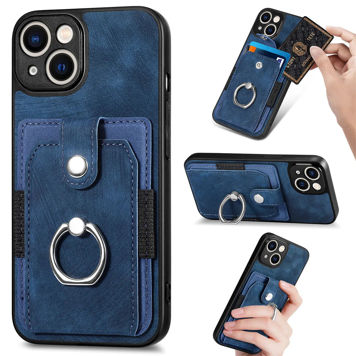 Buy Flip Case for iPhone, Wallet Case with Card Holder, Kickstand, Slim Protective Cover,DYLAN at Caseles-iPhone 16 Pro Max, Blue