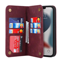 Buy Wallet Phone Case Compatible with MagSafe, Large Capacity, Cash Pocket, Card Slots, Flip Folio, Magnetic Closure & RFID Blocking, Support Wireless Charging, Shockproof Cover - MUSK at Caseles-iPhone 16 Pro Max, Musk-Brown