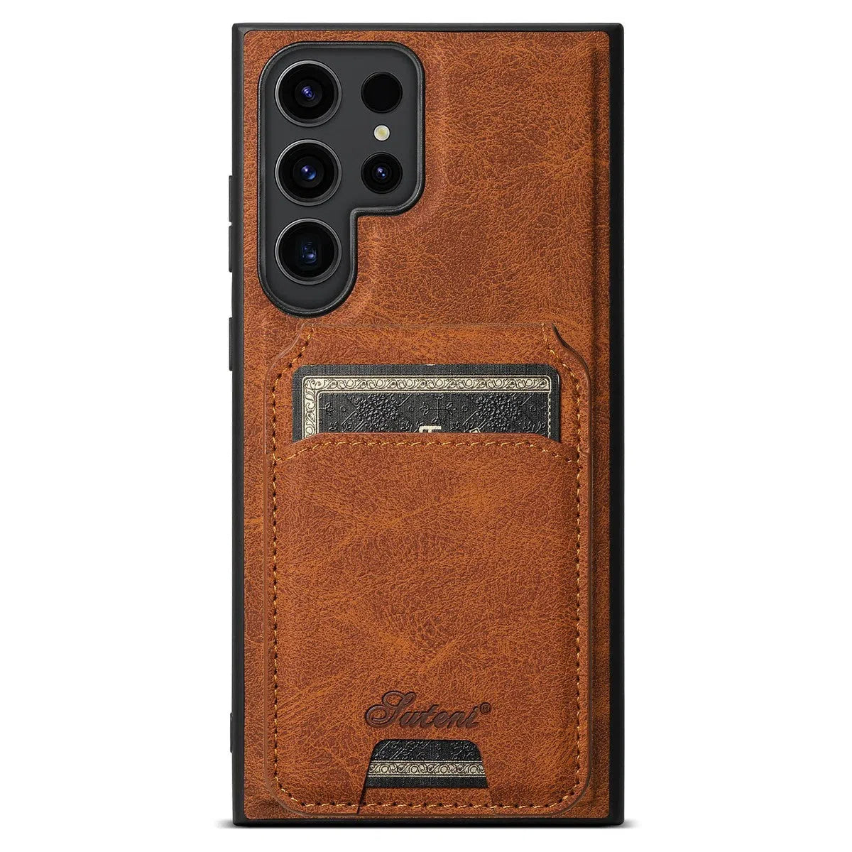 Buy Full Coverage Protection, Leather Phone case, Phone Stander, Card Holder Wallet Case,Fernando at Caseles-Samsung Galaxy S24 Ultra, Fernando-Brown