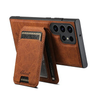 Buy Full Coverage Protection, Leather Phone case, Phone Stander, Card Holder Wallet Case,Fernando at Caseles-Samsung Galaxy S24 Ultra, Fernando-Brown