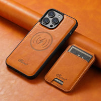 Buy Full Coverage Protection, Leather Phone case, Phone Stander, Card Holder Wallet Case,Francis at Caseles-iPhone 16 Pro Max, Francis-Brown