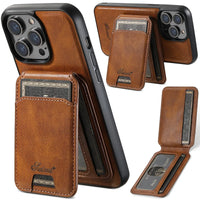 Buy Full Coverage Protection, Leather Phone case, Phone Stander, Card Holder Wallet Case,Francis at Caseles-iPhone 16 Pro Max, Francis-Coffee