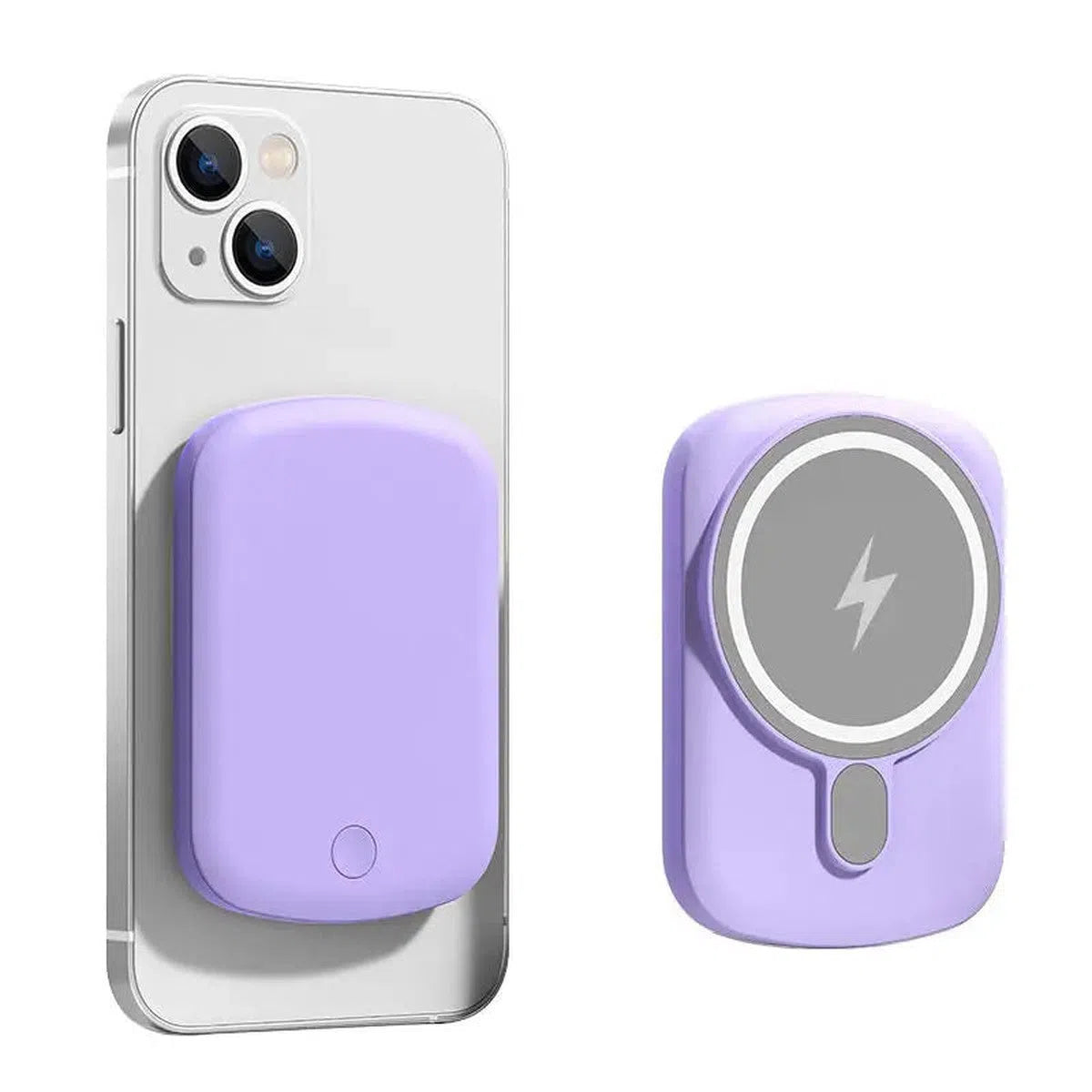 Buy 5000Ah / 10000mAh Portable Magsafe Power Bank Fast Charger Magnetic Wireless Charger - POWER POD at Caseles-Purple, 5000mAh