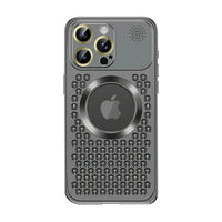 Buy Aluminum Alloy Case,360° Border Coverage,Super Magnetic Attraction,Metal case,iPhone Case,Hector at Caseles-iPhone 16 Pro Max, Grey