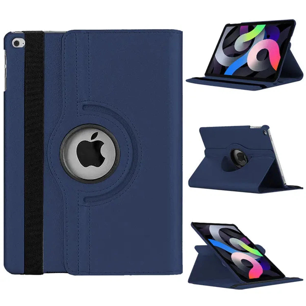 Buy Classic Rotating Case for iPad, 360° Rotating Flip Leather Stand Auto Sleep and Wake Protective Smart Case at Caseles-iPad Air 6 (2024 13 inch), Blue