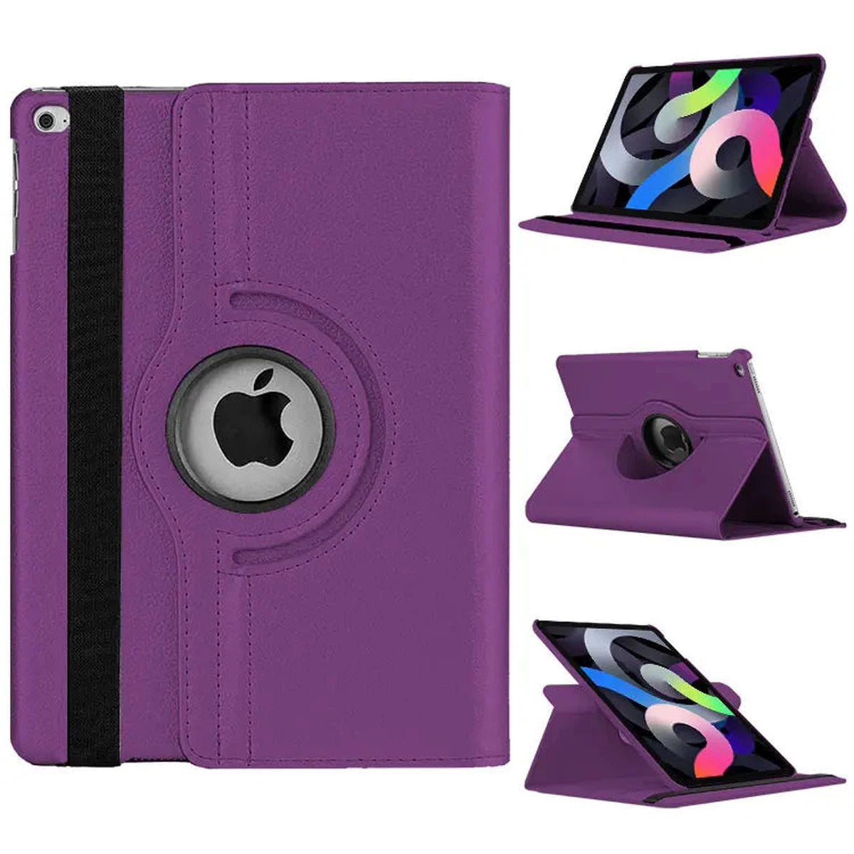 Buy Classic Rotating Case for iPad, 360° Rotating Flip Leather Stand Auto Sleep and Wake Protective Smart Case at Caseles-iPad Air 6 (2024 13 inch), Purple