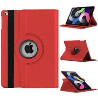 Buy Classic Rotating Case for iPad, 360° Rotating Flip Leather Stand Auto Sleep and Wake Protective Smart Case at Caseles-iPad Air 6 (2024 13 inch), Red