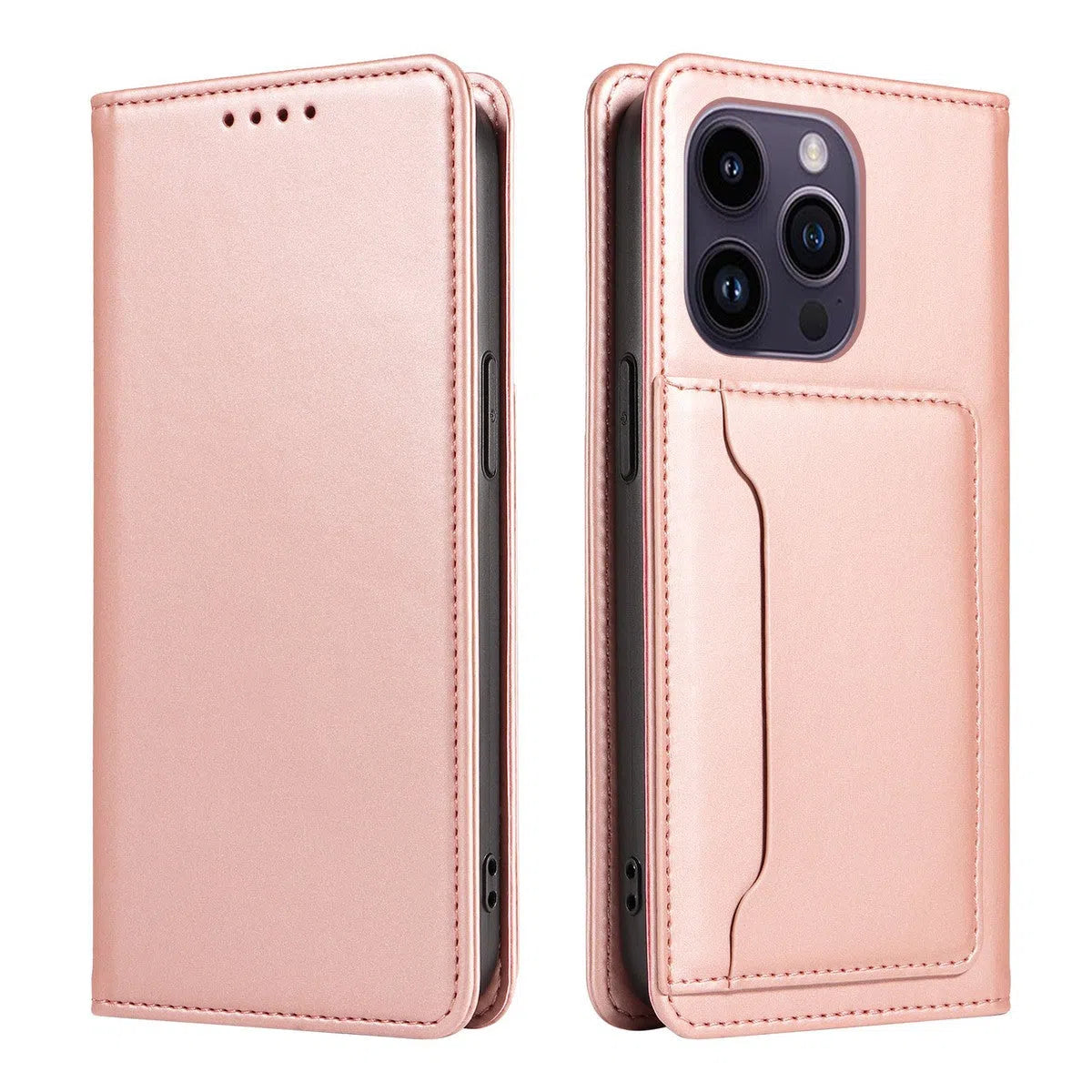 Buy Multi Function Folio Wallet Phone Case, Premium Leather, Credit Card Holder, Flip Kickstand Shockproof Case, Josie at Caseles-iPhone 16 Pro Max, Josie-Pink