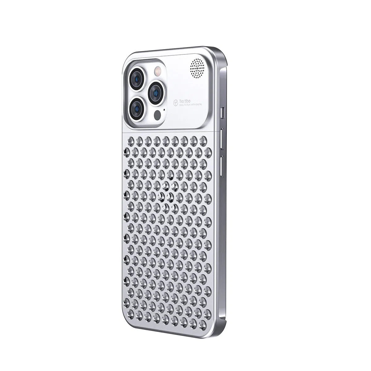 Buy Original Premium Aluminum Alloy Carbon fiber back Cover Metal Light Sturdy Shockproof Protective Case with Camera Lens Protector Film for iPhone,James at Caseles-iPhone 16 Pro Max, Grey