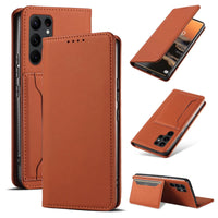 Buy Caseles Magnetic Folio Wallet Phone Case, Premium Leather, Credit Card Holder, Magnetic Closure, Flip Kickstand Shockproof Case,Jacob at Caseles-Samsung Galaxy S24 Ultra, Brown