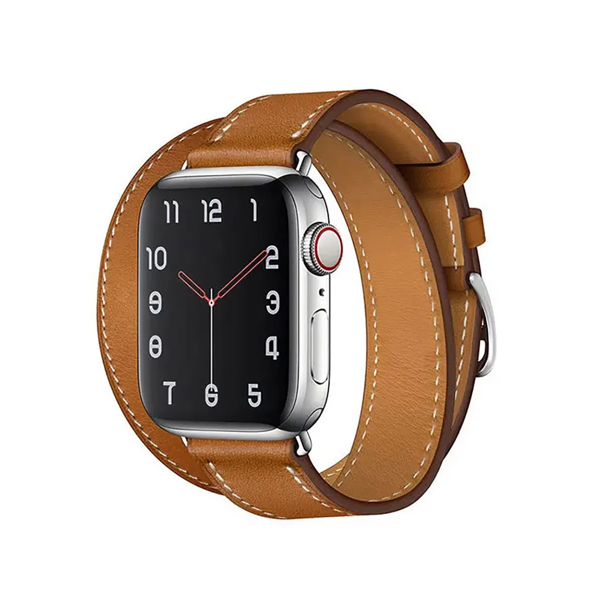 Buy Classic Genuine Leather for Apple Watch, Compatible with iWatch band Series 10/9/8/7/6/5/4/3/2/1/Ultra/SE, Men and Women at Caseles-38mm/40mm/41mm/42mm-Series10, Band01-Brown