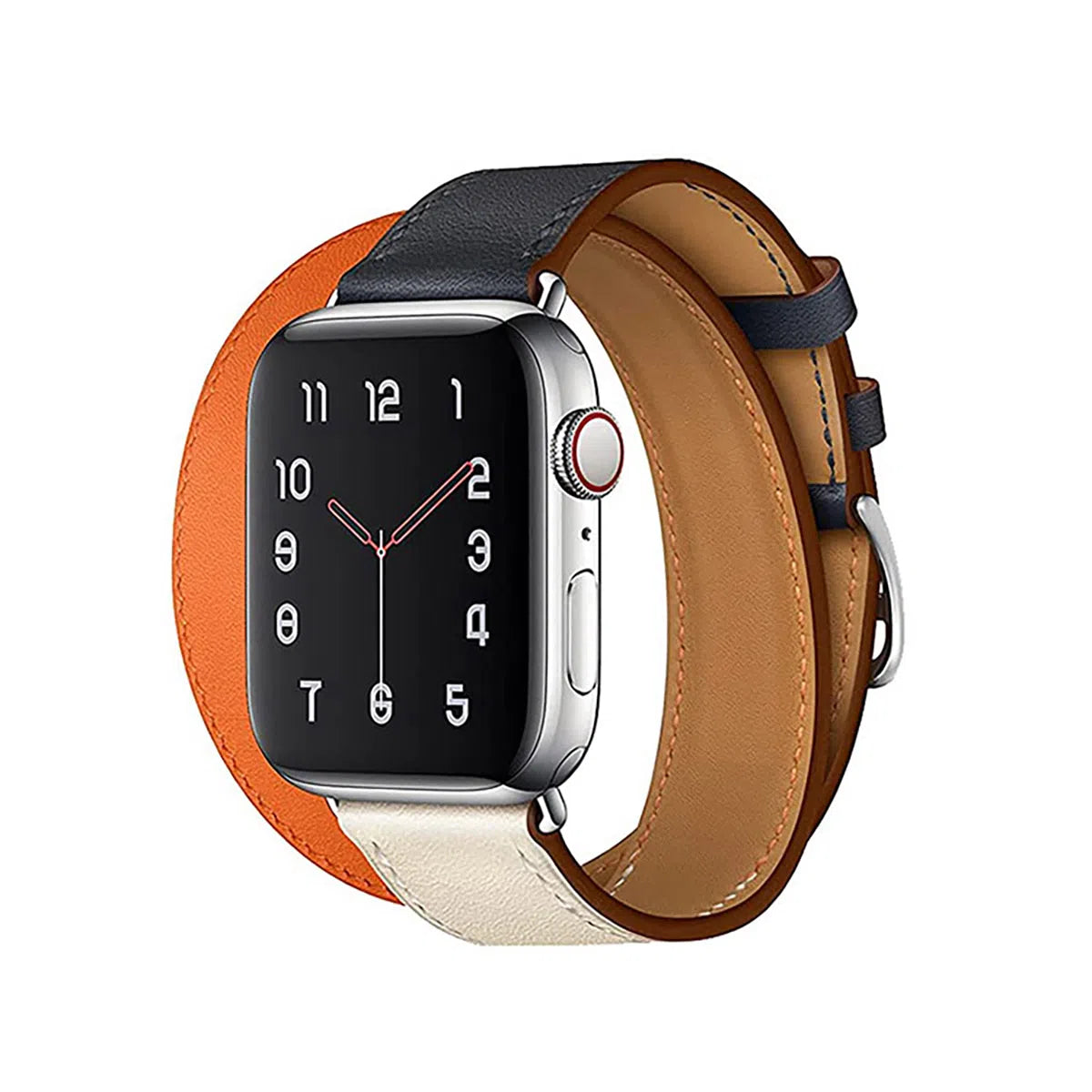 Buy Classic Genuine Leather for Apple Watch, Compatible with iWatch band Series 10/9/8/7/6/5/4/3/2/1/Ultra/SE, Men and Women-38mm/40mm/41mm/42mm-Series10, Band02-Orange