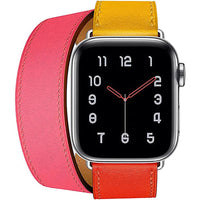 Buy Classic Genuine Leather for Apple Watch, Compatible with iWatch band Series 10/9/8/7/6/5/4/3/2/1/Ultra/SE, Men and Women-38mm/40mm/41mm/42mm-Series10, Band02-Pink