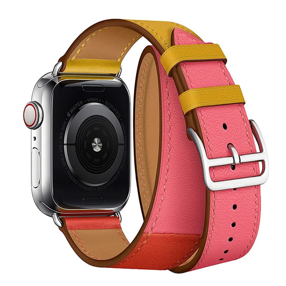 Buy Classic Genuine Leather for Apple Watch, Compatible with iWatch band Series 10/9/8/7/6/5/4/3/2/1/Ultra/SE, Men and Women-38mm/40mm/41mm/42mm-Series10, Band02-Pink