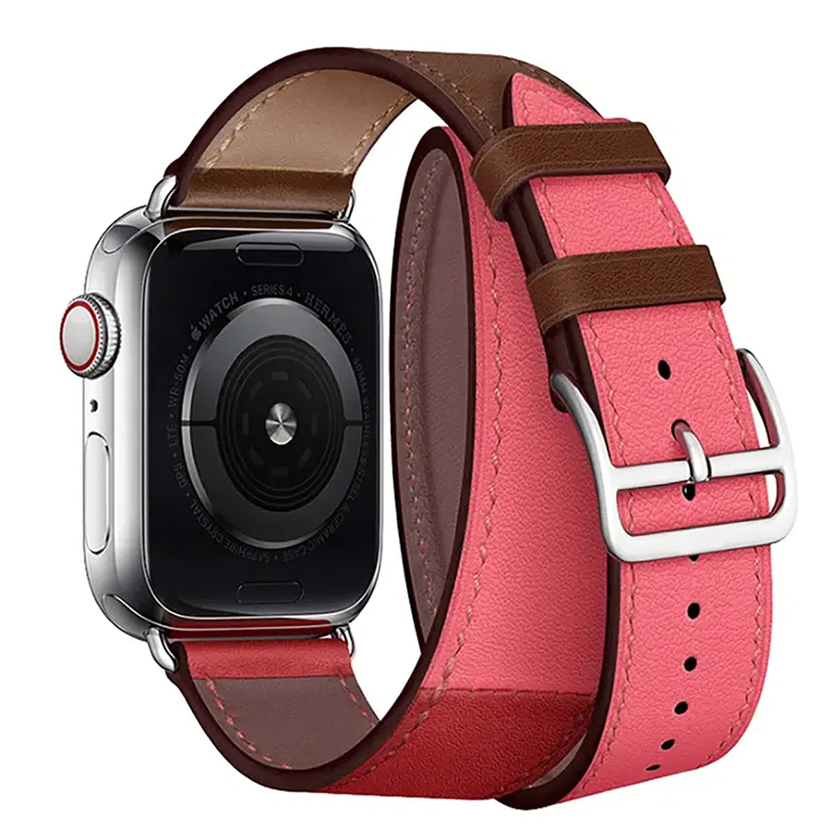 Buy Classic Genuine Leather for Apple Watch, Compatible with iWatch band Series 10/9/8/7/6/5/4/3/2/1/Ultra/SE, Men and Women-38mm/40mm/41mm/42mm-Series10, Band02-Pink