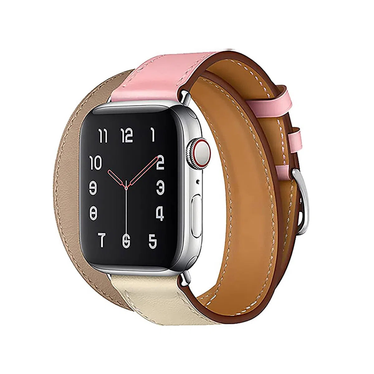 Buy Classic Genuine Leather for Apple Watch, Compatible with iWatch band Series 10/9/8/7/6/5/4/3/2/1/Ultra/SE, Men and Women-38mm/40mm/41mm/42mm-Series10, Band02-Pink