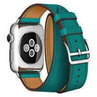 Buy Classic Genuine Leather for Apple Watch, Compatible with iWatch band Series 10/9/8/7/6/5/4/3/2/1/Ultra/SE, Men and Women-38mm/40mm/41mm/42mm-Series10, Band03-Blue