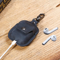 Buy Air Pods 1st/2nd Gen genuine leather headphone cover, all-inclusive handmade Apple Bluetooth headset protective cover at Caseles-Lea-AirPod2-Brown, 