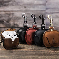 Buy AirPods 3rd Gen protective case genuine leather portable Apple third generation Bluetooth headphone case at Caseles-Lea-AirPod3-brown, 