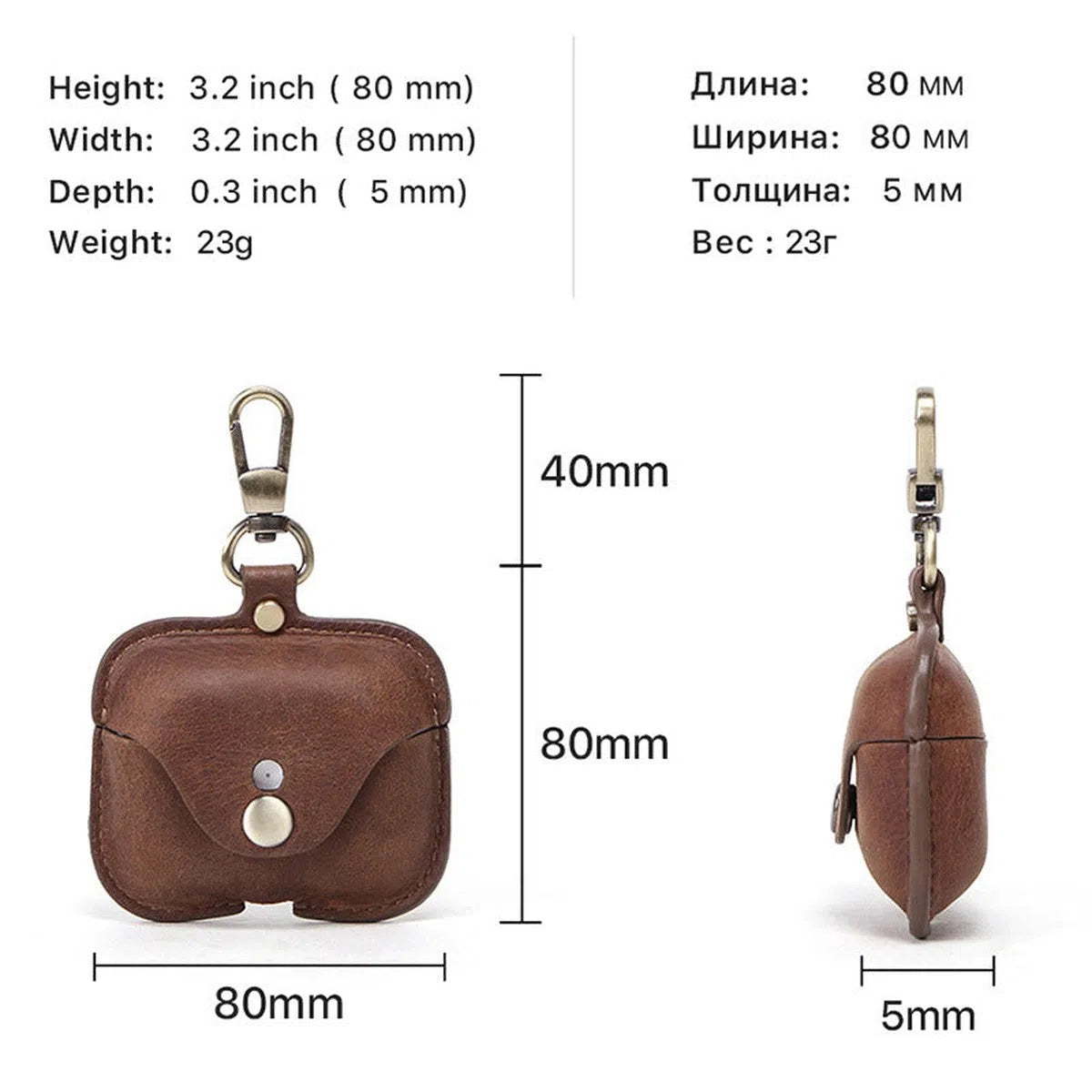 Buy AirPods Pro(1st Gen) genuine leather headphone cover, all-inclusive handmade Apple Bluetooth headset protective cover at Caseles-Lea-AirPod2-Brown, 