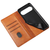 Buy Magnetic Folio Wallet Phone Case, Premium Leather, Credit Card Holder, Magnetic Closure, Flip Kickstand Shockproof Case,Barnett at Caseles-Google Pixel 9 Pro XL, Barnett-Brown