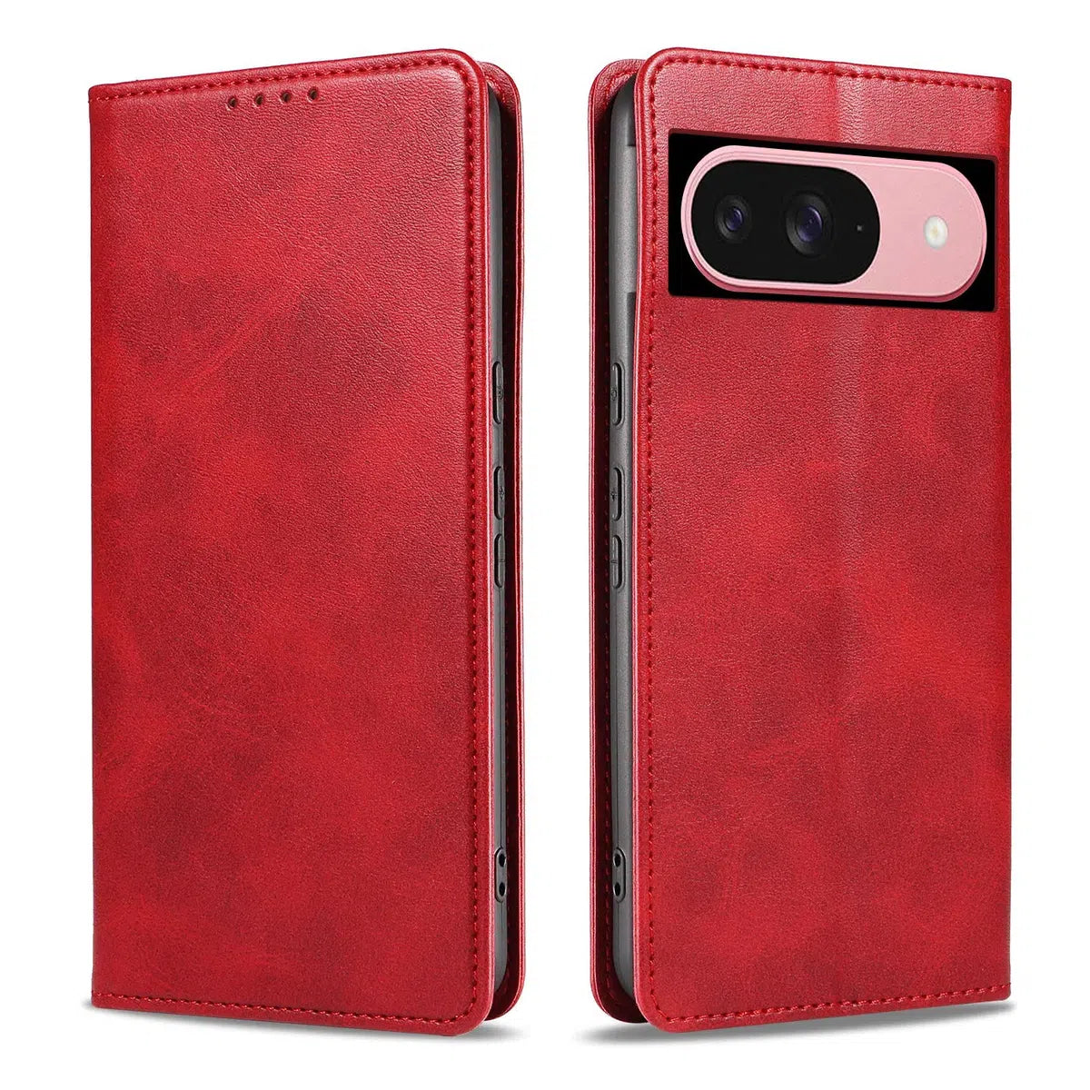 Buy Magnetic Folio Wallet Phone Case, Premium Leather, Credit Card Holder, Magnetic Closure, Flip Kickstand Shockproof Case,Barnett at Caseles-Google Pixel 9 Pro XL, Barnett-Brown