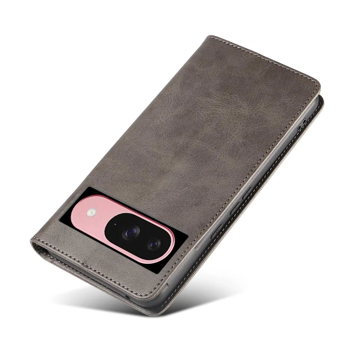 Buy Magnetic Folio Wallet Phone Case, Premium Leather, Credit Card Holder, Magnetic Closure, Flip Kickstand Shockproof Case,Barnett at Caseles-Google Pixel 9 Pro XL, Barnett-Brown