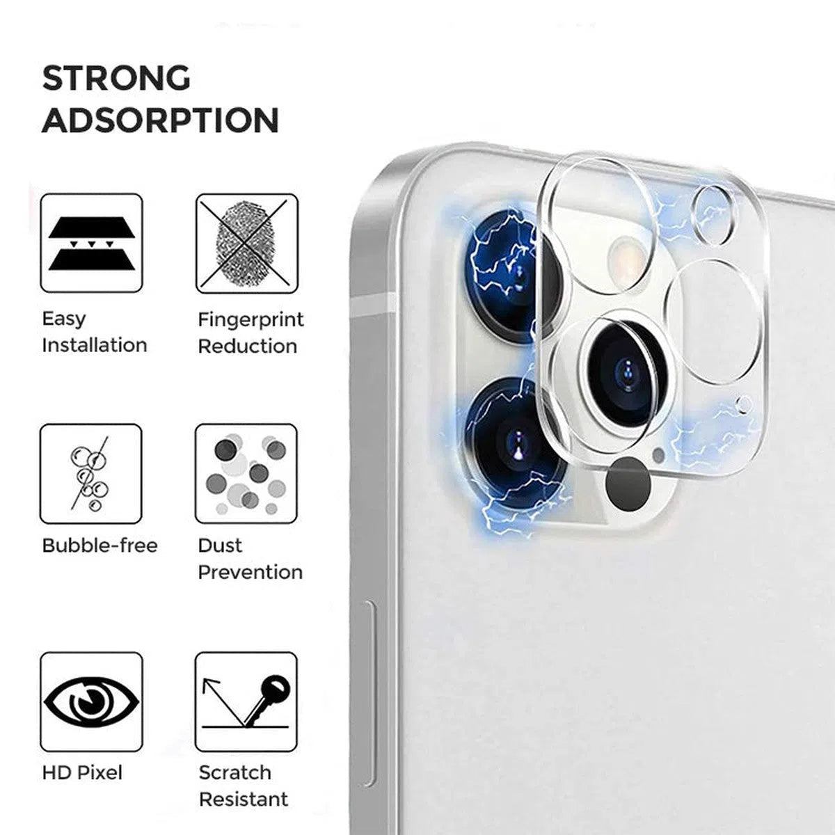 Buy Full Coverage HD Clarity, Anti Scratch Lens Protector at Caseles-iPhone 16 Pro Max, 