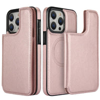 Buy iPhone Wallet Case, 4 Card Slots, Cash Slot, RFID Blocking, Magnetic, MagSafe Compatible,Liliana at Caseles-iPhone 16 Pro Max, Liliana-Brown