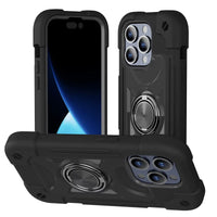 Buy Heavy Duty Phone Case, Shockproof Protective Cover, with Ring Stand,Lottie at Caseles-iPhone 16 Pro Max, Louay-Black