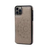 Buy Classic Mandala Wallet Phone Case, Credit Card Holder, Leather, Double Magnetic Buttons, Shockproof Case,Maddox at Caseles-iPhone 16 Pro Max, Maddox-Blue